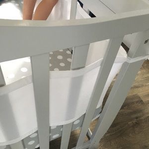 Breathable baby bed bumper